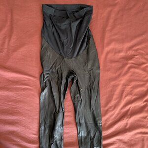 Spanx Maternity Faux Leather Leggings